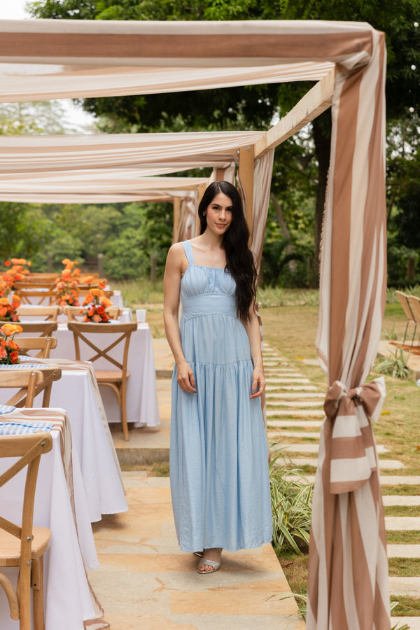 VESTIDO AMARETTO BLUE LISO
