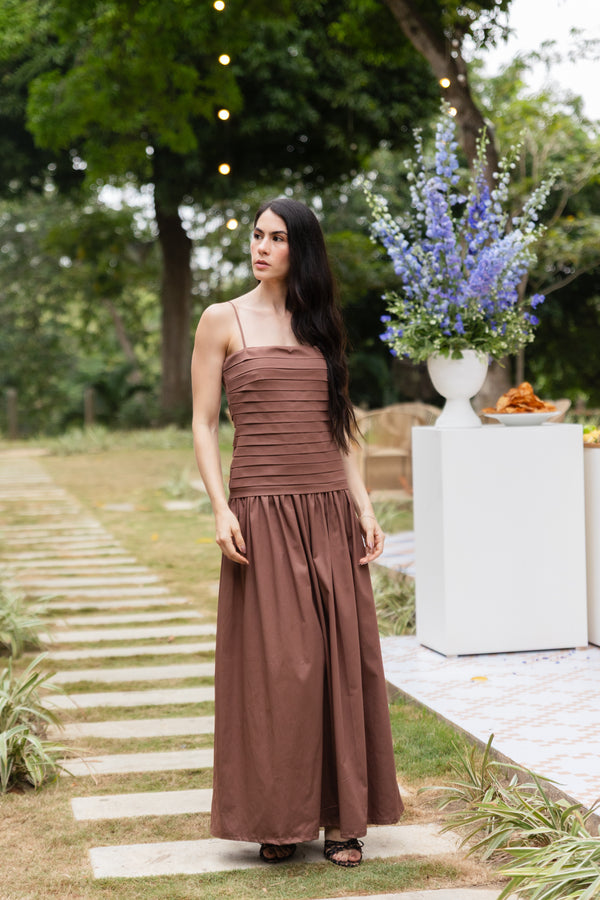 VESTIDO CAROLINA CHOCOLATE